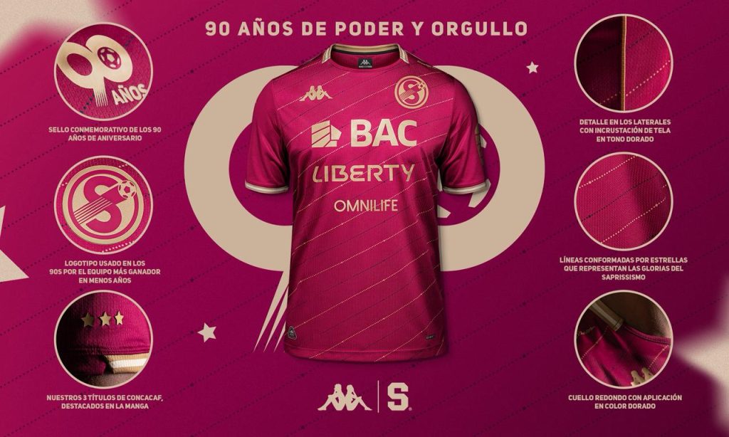 Saprissa celebra 90 años de historia con una camiseta conmemorativa y el regreso de un escudo emblemático 3 WhatsApp Image 2025 07 12 at 4.31.15 PM